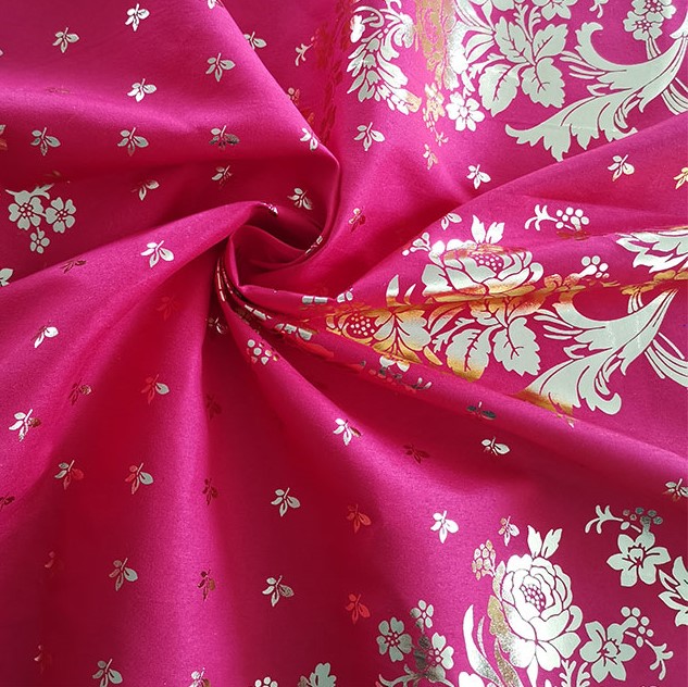 100% poliészter arany bélyegző nyomtatási szövet